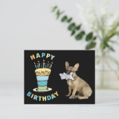 französische Bulldogge Kerzen French Bulldog ポストカード (スタンド正面)