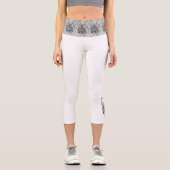  Französische Bulldogge Kopf French Bulldog カプリレギンス (正面)