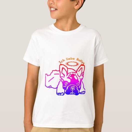 Französische Bulldogge Krone French Bulldog Tシャツ (正面)