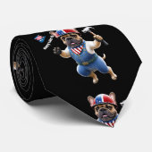 Französische Bulldogge Labor Day French Bulldog ネクタイ (ロール)