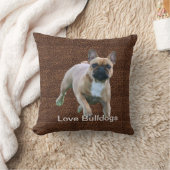 Französische Bulldogge Leopard French Bulldog クッション (ブランケット)
