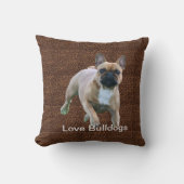 Französische Bulldogge Leopard French Bulldog クッション (正面)