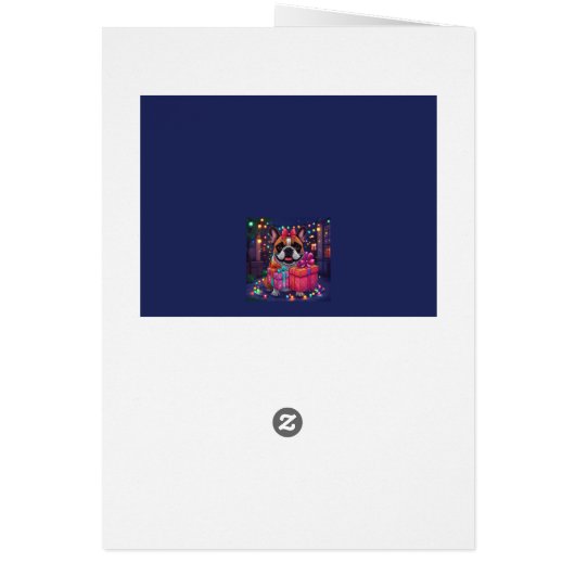 Französische Bulldogge Lichterkette Weihnachten (裏面)