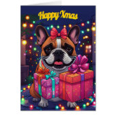 Französische Bulldogge Lichterkette Weihnachten (正面)