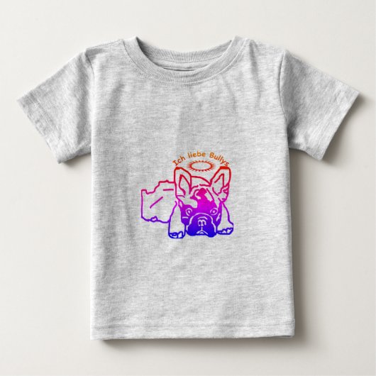 Französische Bulldogge Liebe French Bulldog ベビーTシャツ (正面)