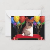 Französische Bulldogge Luftballon French Bulldog ノートカード (正面)