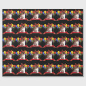 Französische Bulldogge Luftballon French Bulldog ラッピングペーパー (フラット)