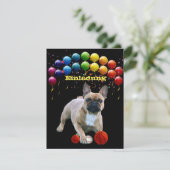 Französische Bulldogge Luftballon French Bulldog 招待状 (スタンド正面)
