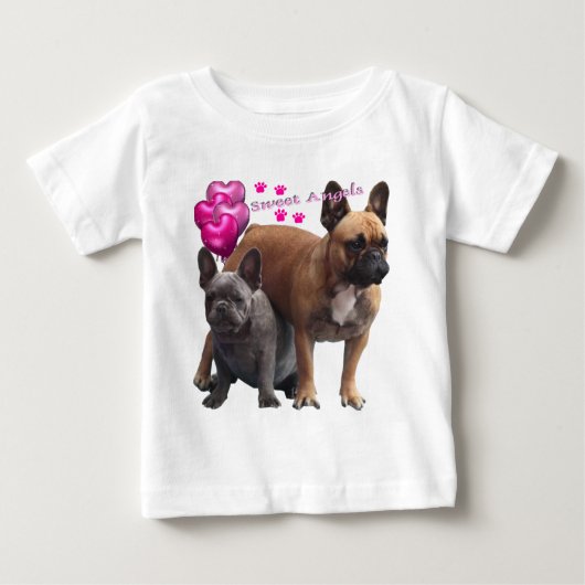 Französische Bulldogge lustig  French Bulldog ベビーTシャツ (正面)