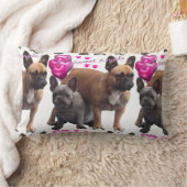 Französische Bulldogge lustig French Bulldog ランバークッション (ブランケット)