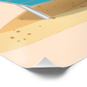 Französische Bulldogge Meer French Bulldog Urlaub ポスター (コーナー)