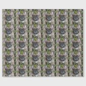 Französische Bulldogge mit Biene French Bulldog ラッピングペーパー (フラット)