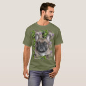 Französische Bulldogge mit Biene French Bulldog Tシャツ (正面フル)