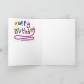 Französische Bulldogge mit Blumen Birthday Bulldog 招待状 (内部)