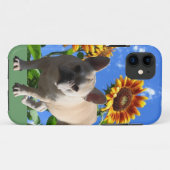 Französische Bulldogge mit Blumen French Bulldog  Case-Mate iPhoneケース (裏面(横))