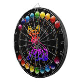 Französische Bulldogge mit Herz Comic  ダーツボード (正面右)