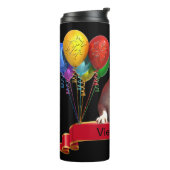 Französische Bulldogge mit Luftballons タンブラー (回転左)