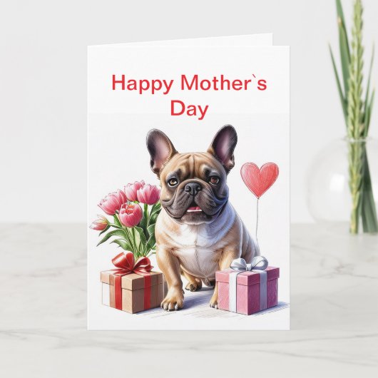 Französische Bulldogge Mothers Day French Bulldog 招待状 (正面)