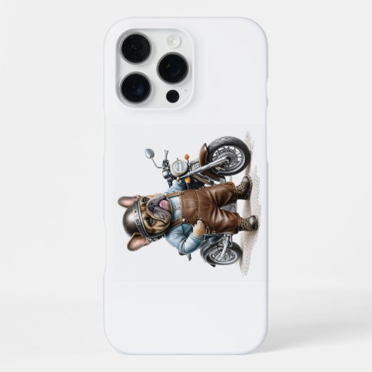 französische Bulldogge Motorrad iPhoneケース (裏面)