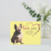  französische Bulldogge Muttertag French Bulldog ポストカード (スタンド正面)