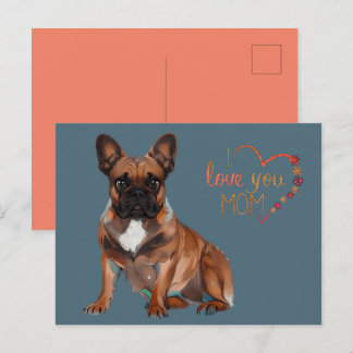Französische Bulldogge Muttertag French Bulldog ポストカード