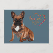 Französische Bulldogge Muttertag French Bulldog ポストカード (正面)