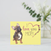  französische Bulldogge Muttertag French Bulldog ポストカード (スタンド正面)