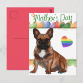 Französische Bulldogge Muttertag French Bulldog ポストカード (正面/裏面)