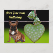 Französische Bulldogge Muttertag French Bulldog ポストカード (正面)