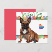 Französische Bulldogge Muttertag French Bulldog 招待状 (正面/裏面)