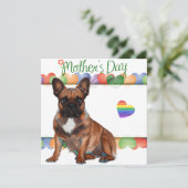 Französische Bulldogge Muttertag French Bulldog 招待状 (スタンド正面)