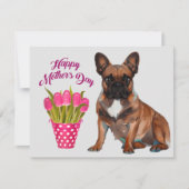 Französische Bulldogge Muttertag French Bulldog 招待状 (正面)