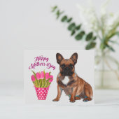 Französische Bulldogge Muttertag French Bulldog 招待状 (スタンド正面)