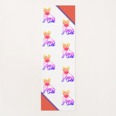 Französische Bulldogge Neon French Bulldog ヨガマット (正面)