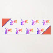 Französische Bulldogge Neon French Bulldog ヨガマット (正面(横))