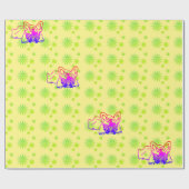 Französische Bulldogge Neon French Bulldog ラッピングペーパー (フラット)