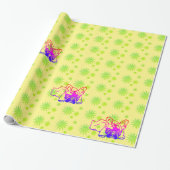 Französische Bulldogge Neon French Bulldog ラッピングペーパー (アンロールド)