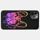 Französische Bulldogge Neon Herz French Bulldog Case-Mate iPhoneケース (裏面(横))