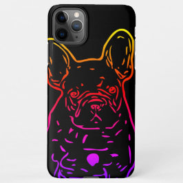 Französische Bulldogge Neon Herz French Bulldog iPhone 11Pro Maxケース