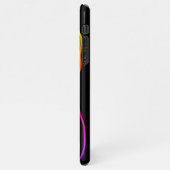 Französische Bulldogge Neon Herz French Bulldog iPhoneケース (左側)