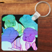 Französische Bulldogge Neon  Urlaub キーホルダー (裏面)
