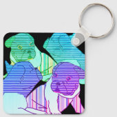Französische Bulldogge Neon  Urlaub キーホルダー (裏面)