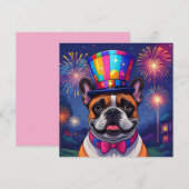 Französische Bulldogge Neujahr French Bulldog (正面/裏面)