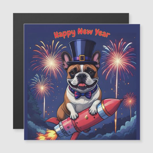 Französische Bulldogge Neujahr French Bulldog (正面/裏面)