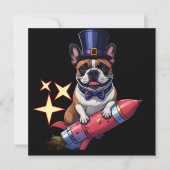 Französische Bulldogge Neujahr French Bulldog  (正面)