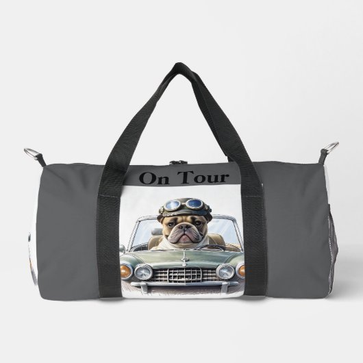 Französische Bulldogge Oldtimer Bulldog Vatertag ダッフルバッグ (正面)