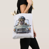 Französische Bulldogge Oldtimer Bulldog Vatertag  トートバッグ (クローズアップ)