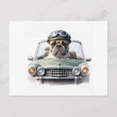 Französische Bulldogge Oldtimer Bulldog Vatertag  ポストカード (正面)
