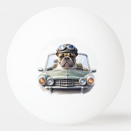 Französische Bulldogge Oldtimer Bulldog Vatertag 卓球ボール (正面)