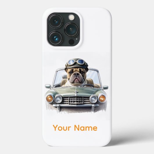 Französische Bulldogge Oldtimer Bulldog Vatertag  Case-Mate iPhoneケース (裏面)